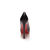 Black patent leather platform pointed head pump