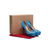 Blue patent leather cut out platform pump