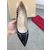 patent leather rivets pointed head pump