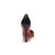 Black snake patent leather pointed head pump