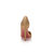 Gold pyrography gold satin pointed head pump