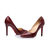 Croco pattern leather pointed head pump