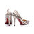 Snake pattern leather pointed head pump