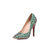 Multiple color rhinestone pump