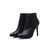 Leather rivet ankle boots