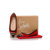 Red suede leather rivet pointed head flat