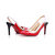 Red patent leather pointed head slingback pump