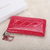 Patent leather zipper long wallet