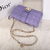 Quilting leather metal chain shoulder bag