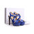 Blue patent leather platform pump sandal