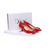 Red patent leather pointed head pump