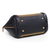 Heroine black  leather rivets handle bag