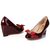 Patent leather wedge pump