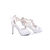 White leather metal rings sandal