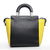 Black & Yellow leather handle bag