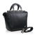 Black leather handle bag