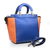 Blue & Orange Leather handle bag