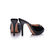 Black patent leather pump slipper