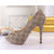 fabric peep toe platform pump