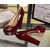 patent leather peep toe platform pump