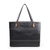 Black leather tote