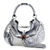 Indy Medium Silver Snake Skin Leather Handle Bag