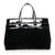 Black Real Pattern Leather Handle Bag