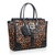 Leopard calf hair leather handle bag