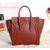 Luggage Micro Top Handle Tote Reddish Brown