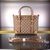 GG fabric leather trim handle tote