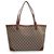 Fabric Leather Trim Tote Bag