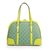 Green denim zipper tote