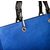 blue suede leather tassel bamboo shopper large tote