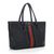 Black Leather center calf hair detail Tote