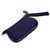 Blue GG Embossed Leather Clutch with Woven Wristlet