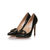 Black patent leather pointed head pump