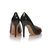 Black patent leather pointed head pump