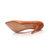 Orange leather pointed head pump