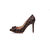 Damier ebene canvas bow-tie pointed head pump