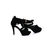 Black suede leather platform pump sandal