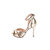 Golden leather platform pump sandal