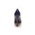 blue patent leather rivet pointed head pump