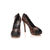 Damier ebene cavas peep toe platform pump