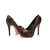 Damier ebene cavas peep toe platform pump