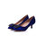 Blue Rhinestone point head pump