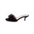 Black rhinestone satin slipper