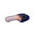 Black rhinestone satin slipper