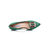 Green satin vintage pump