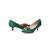 Green satin vintage pump