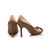 Beige satin point head pump